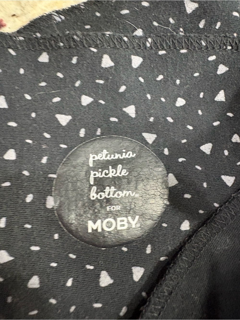 Petunia Pickle Bottom for MOBU black with gray triangles wrap GUC